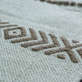 Handwoven Cotton Table Runner – Geometric Diamond Pattern (70×14 in)